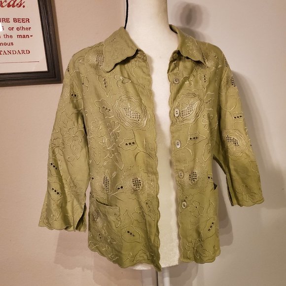 Kial Embroidered Collared Jacket - Picture 3 of 16